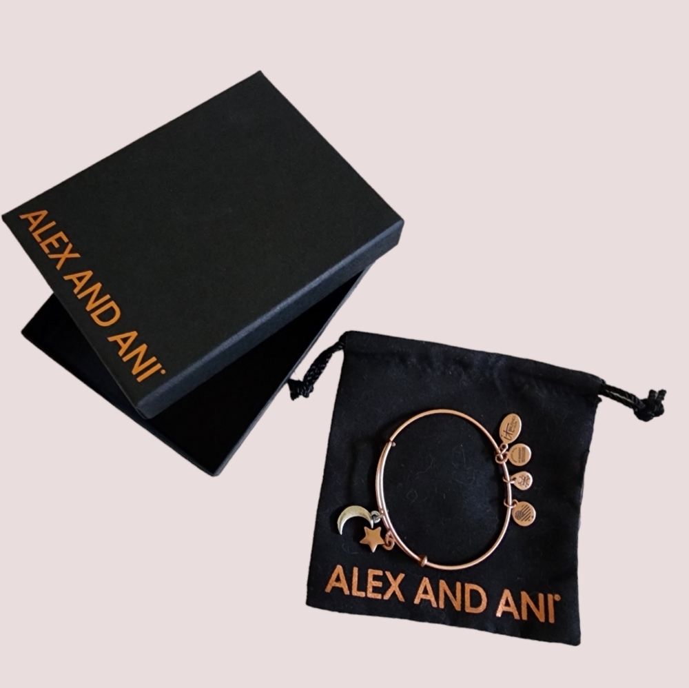 Alex and Ani X It Cosmetics Moon and Star Bracelet